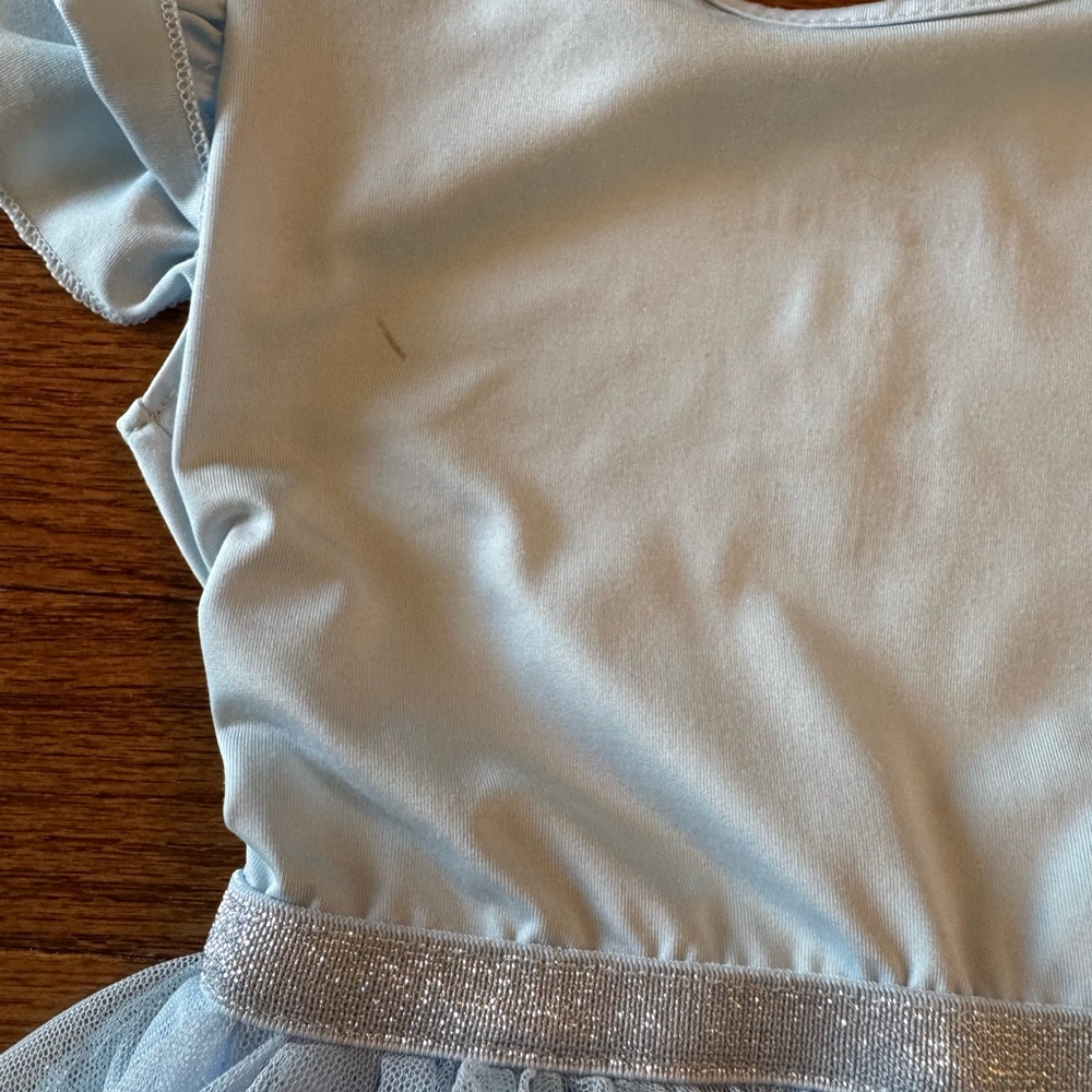 Disney Frozen II Girls Light Blue Dance Dress Short Sleeve Size 4T - Picture 5 of 6